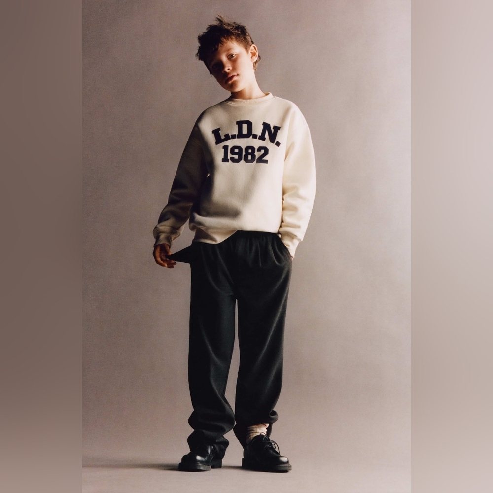 Zara | Cream Ribbed Sweatshirt - Picture 4 of 6